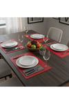 4+1 Adet Deri Amerikan Servis+Runner Set (4 Amerikan Servis -1 Runner )