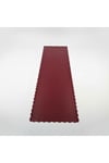 4+1 Adet Deri Runner-Deri Supla-Fırfır Desenli Runner-Amerikan Servis 40x140 cm/33x44 cm