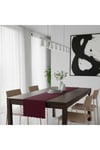 4+1 Adet Deri Runner-Deri Supla-Fırfır Desenli Runner-Amerikan Servis 40x140 cm/33x44 cm