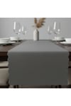 4+1 Adet Deri Runner-Deri Supla-Fırfır Desenli Runner-Amerikan Servis 40x140 cm/33x44 cm