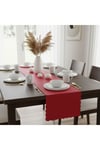 4+1 Adet Deri Runner-Deri Supla-Fırfır Desenli Runner-Amerikan Servis 40x140 cm/33x44 cm
