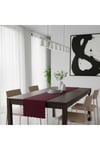 4+1 Adet Deri Runner-Deri Supla-Fırfır Desenli Runner-Amerikan Servis 40x140 cm/33x44 cm