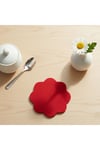 Keçe Bardak Altlığı 4lü Set Kırmızı 10x10 cm