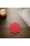Keçe Bardak Altlığı 4lü Set Kırmızı 10x10 cm