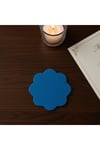 Keçe Bardak Altlığı 4lü Set Mavi Yuvarlak 10x10 cm