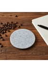 Keçe Bardak Altlığı 4lü Set Yuvarlak Kirli Beyaz 15 cm Çap