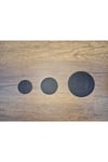 Keçe Bardak Altlığı 4lü Set Yuvarlak Siyah 10 cm Çap