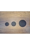 Keçe Bardak Altlığı 4lü Set Yuvarlak Siyah 10 cm Çap