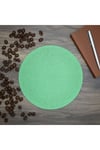 Keçe Bardak Altlığı 4lü Set Yuvarlak Yeşil 10 cm Çap