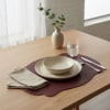 Premium Çift Yüz Kenar Dikişli Deri Amerikan Servis – Bordo Renk 33×44 cm 