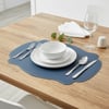 Premium Çift Yüz Kenar Dikişli Deri Amerikan Servis – Lacivert Renk 33×44 cm 