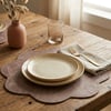 Premium Çift Yüz Kenar Dikişli Deri Amerikan Servis – Vizon Renk 33×33 cm 