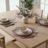 Premium Çift Yüz Kenar Dikişli Deri Amerikan Servis – Bordo Renk 33×33 cm 