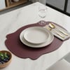 Premium Çift Yüz Kenar Dikişli Deri Amerikan Servis – Bordo Renk 33×44 cm 