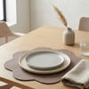 Premium Çift Yüz Kenar Dikişli Deri Amerikan Servis – Vizon Renk 33×33 cm 