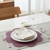 Premium Çift Yüz Kenar Dikişli Deri Amerikan Servis – Bordo Renk 33×33 cm 