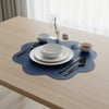 Premium Çift Yüz Kenar Dikişli Deri Amerikan Servis – Lacivert Renk 33×33 cm 