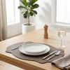 Premium Çift Yüz Kenar Dikişli Deri Amerikan Servis – Vizon Renk 33×44 cm 