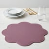 Premium Çift Yüz Kenar Dikişli Deri Amerikan Servis – Bordo Renk 33×33 cm 