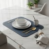 Premium Çift Yüz Kenar Dikişli Deri Amerikan Servis – Lacivert Renk 33×44 cm Dikdörtgen