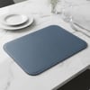 Premium Çift Yüz Kenar Dikişli Deri Amerikan Servis – Lacivert Renk 33×44 cm Dikdörtgen