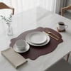 Premium Çift Yüz Kenar Dikişli Deri Amerikan Servis – Bordo Renk 33×44 cm 