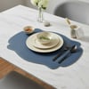 Premium Çift Yüz Kenar Dikişli Deri Amerikan Servis – Lacivert Renk 33×44 cm 