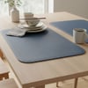 Premium Çift Yüz Kenar Dikişli Deri Amerikan Servis – Lacivert Renk 33×44 cm Dikdörtgen