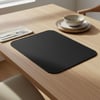 Premium Çift Yüz Kenar Dikişli Deri Amerikan Servis – Siyah-Vizon Çift Renk 33×44 cm Dikdörtgen