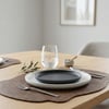 Premium Çift Yüz Kenar Dikişli Deri Amerikan Servis – Vizon Renk 33×44 cm 