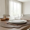 Premium Çift Yüz Kenar Dikişli Deri Amerikan Servis – Vizon Renk 33×44 cm 