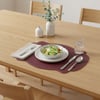 Premium Çift Yüz Kenar Dikişli Deri Amerikan Servis – Bordo Renk 33×44 cm 