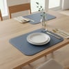 Premium Çift Yüz Kenar Dikişli Deri Amerikan Servis – Lacivert Renk 33×44 cm Dikdörtgen
