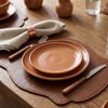 Premium Çift Yüz Kenar Dikişli Deri Amerikan Servis – Kahverengi Renk 33×44 cm 