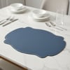 Premium Çift Yüz Kenar Dikişli Deri Amerikan Servis – Lacivert Renk 33×44 cm 