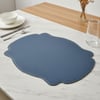 Premium Çift Yüz Kenar Dikişli Deri Amerikan Servis – Lacivert Renk 33×44 cm 