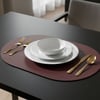 Toptan Bordo Deri Amerikan Servis 33x44 cm – Tam Oval