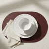 Toptan Bordo Deri Amerikan Servis 33x44 cm – Tam Oval