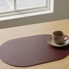 Toptan Bordo Deri Amerikan Servis 33x44 cm – Tam Oval