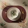 Toptan Bordo Deri Amerikan Servis 33x44 cm – Tam Oval