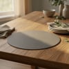 Toptan Gri Deri Amerikan Servis 33x33 cm – Yuvarlak