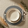 Toptan Gri Deri Amerikan Servis 33x33 cm – Yuvarlak