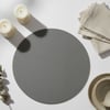 Toptan Gri Deri Amerikan Servis 33x33 cm – Yuvarlak