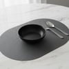 Toptan Gri Deri Amerikan Servis 33x44 cm – Tam Oval