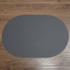 Toptan Gri Deri Amerikan Servis 33x44 cm – Tam Oval