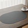 Toptan Gri Deri Amerikan Servis 33x44 cm – Tam Oval