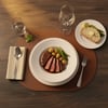 Toptan Kahverengi Deri Amerikan Servis 33x44 cm – Tam Oval