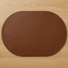 Toptan Kahverengi Deri Amerikan Servis 33x44 cm – Tam Oval