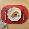 Toptan Kırmızı Deri Amerikan Servis 33x44 cm – Tam Oval