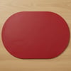 Toptan Kırmızı Deri Amerikan Servis 33x44 cm – Tam Oval